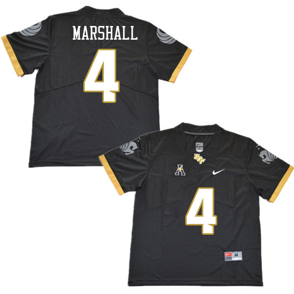 Men #4 Braeden Marshall UCF Knights College Football Jerseys Stitched Sale-Black